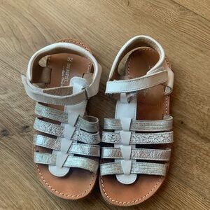 White girl leather Sandals